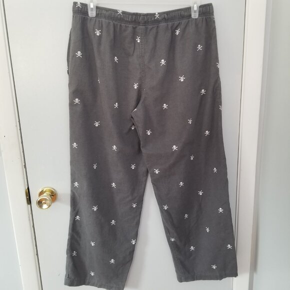 Skull pajama pants L gray and white - Picture 2 of 3